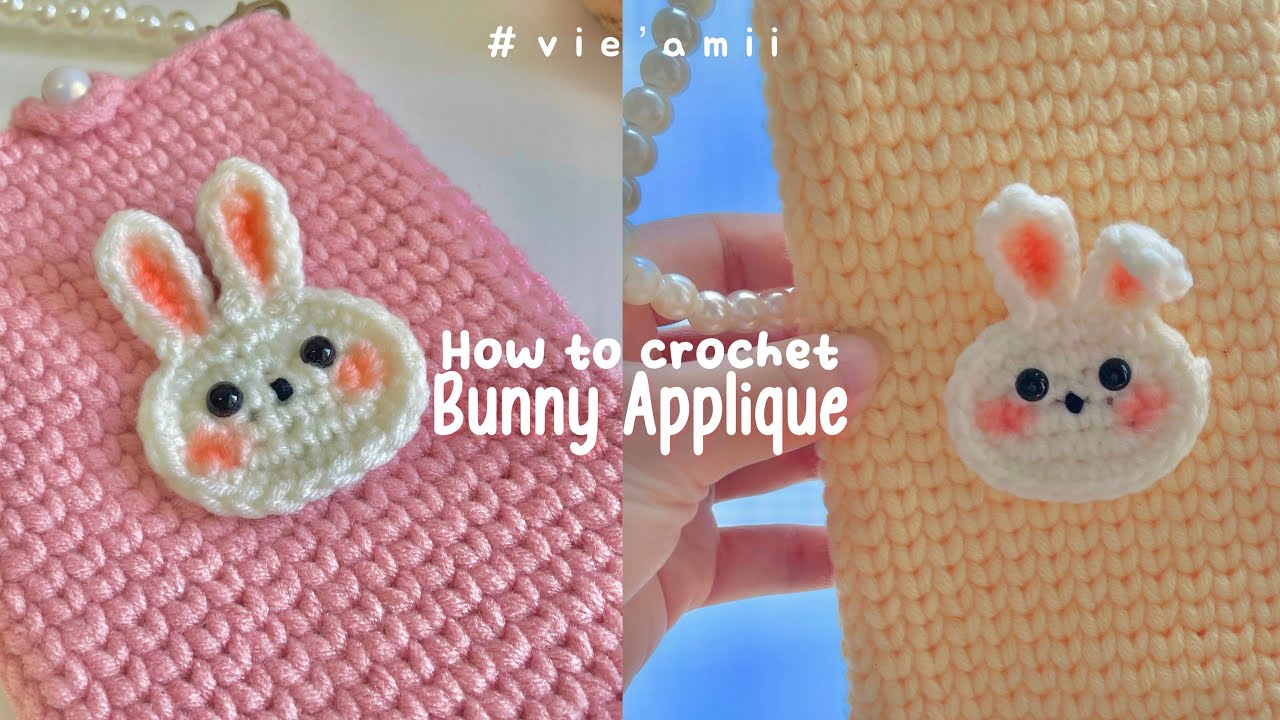 ✨ How To Crochet Bunny Applique 🐰