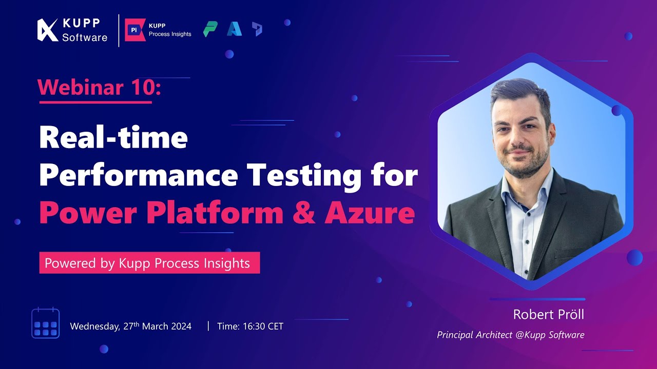 Webinar 10: Live Performance Testing for Power Platform, D365CE & Azure
