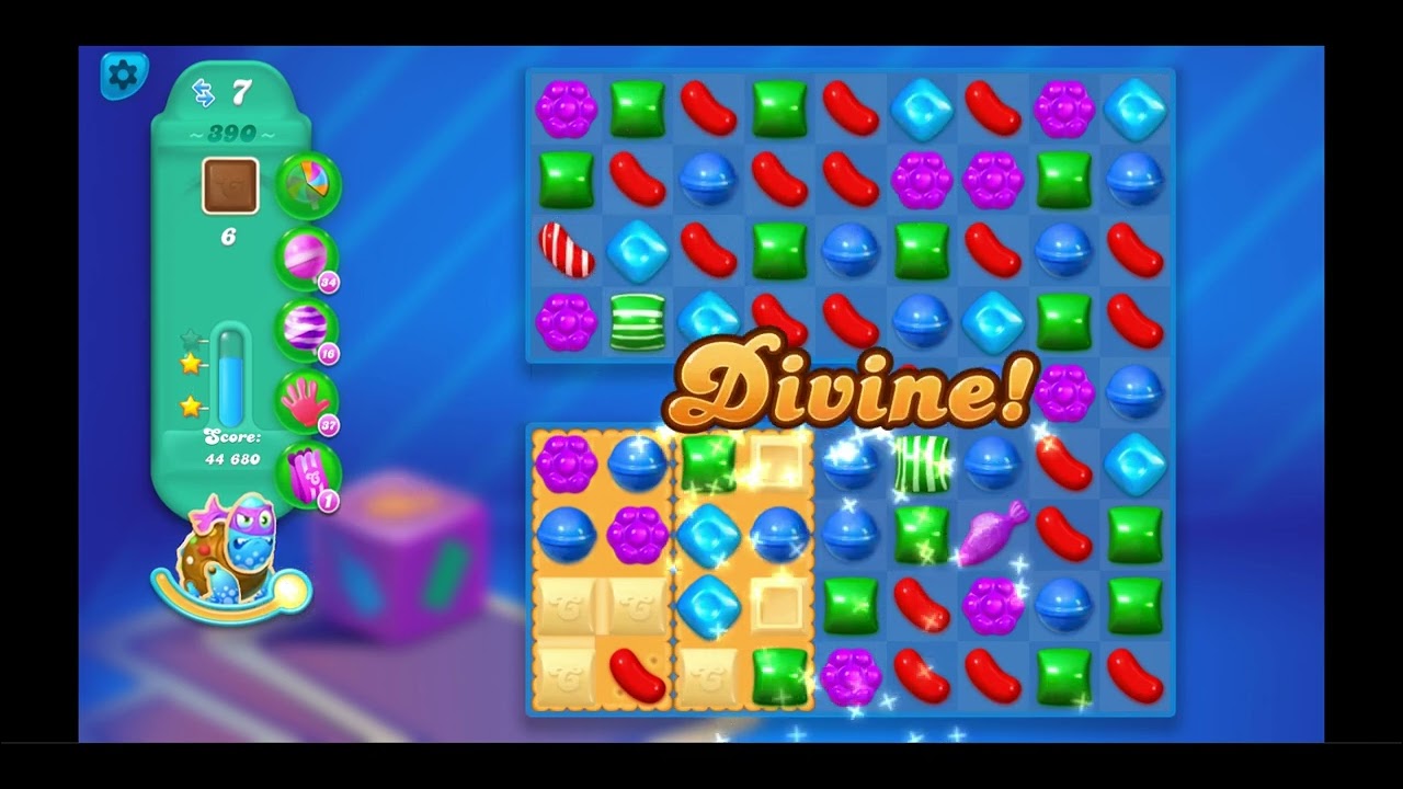 Candy Crush Soda Saga Level 390 (Three Hundred and Ninety) NO BOOSTERS