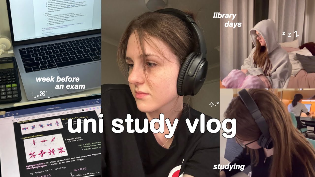 УЧЕБНЫЙ ВЛОГ 🎧 Неделя перед экзаменом, занятия в библиотеке, походы на занятия и продуктивные дни...