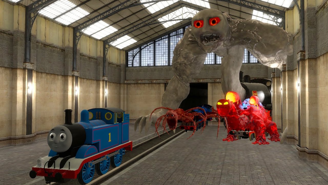 Building a Thomas Train Chased by Cursed Thomas and Friends in Garry's Mod???