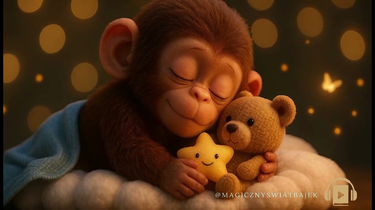 🐒🌙Spokojna Kołysanka z Małpką Mimi #3 🐒🌙 | Gentle Dream Melody | 26 minut relaksu | Bez reklam | 4K