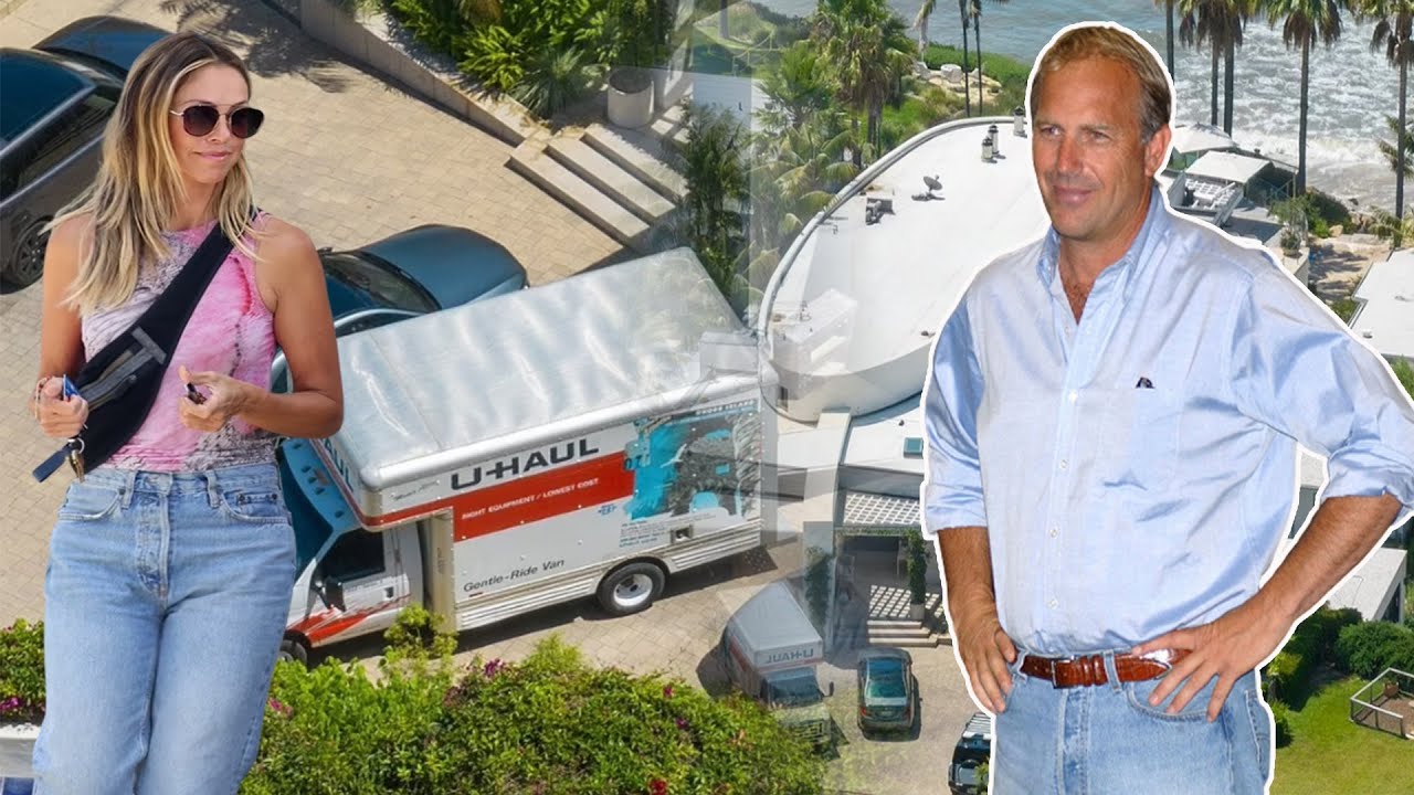 Kevin Costner has MOVING VANS outside Santa Barbara home as wife Christine Baumgartner is ordered to