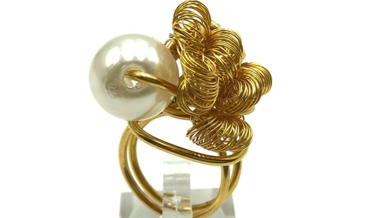 Anillo De Alambre Rococó Con Perla - Tutorial Alambrismo