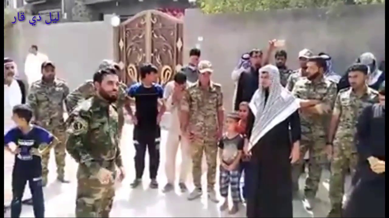 الشاعر رائد الناشي ينعى أحد شهداء سرايا السلام في السماوه بعد عودتهم من سوح الوغى