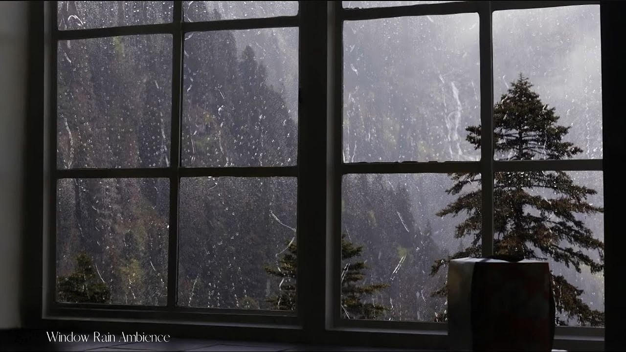 Rain Sounds on Window with Thunder 🌧️ Heavy Rain for Deep Sleep, Relaxation & Study | ASMR Rain