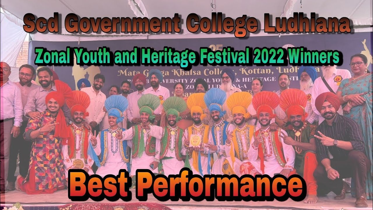 Scd Government College Ludhiana ll Bhangra Team 2022 ll Zonal Youth festival Winners ll