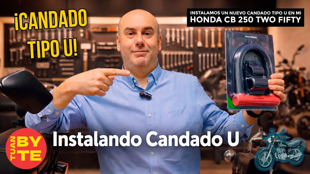 Cómo Instalar un CANDADO 🔒 EN U en mi HONDA CB250 TwoFifty 🏍️  | Seguridad 🛡️ para tu Moto