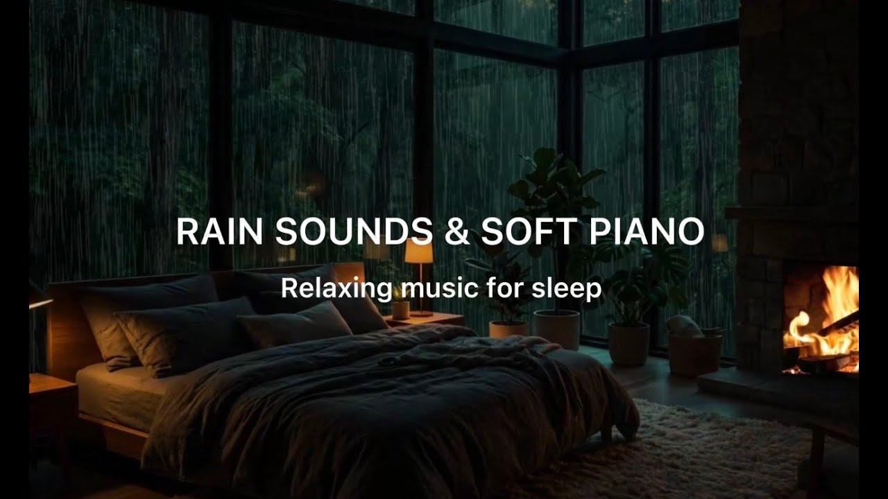 Peaceful Piano with Gentle Rain Sounds | Deep Sleep, Relaxation & Stress Relief