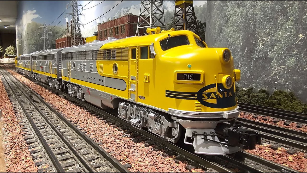 MTH Santa Fe F-7 ABBA Texas Chief Pulling Williams Aluminum Passenger Cars San Diego 3-Railers 11-24