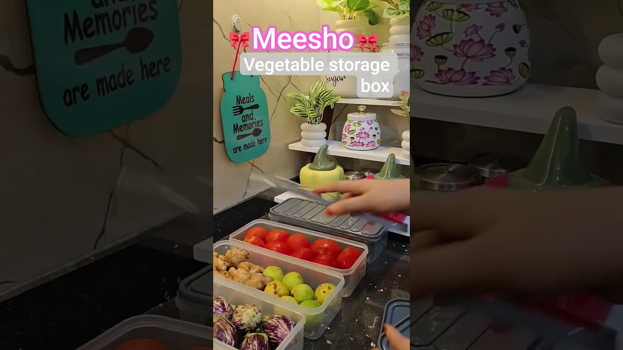 fridge organizer vegetable storage box❤️#meeshofinds #meesokenayeproduct #viralvideo #viralshort