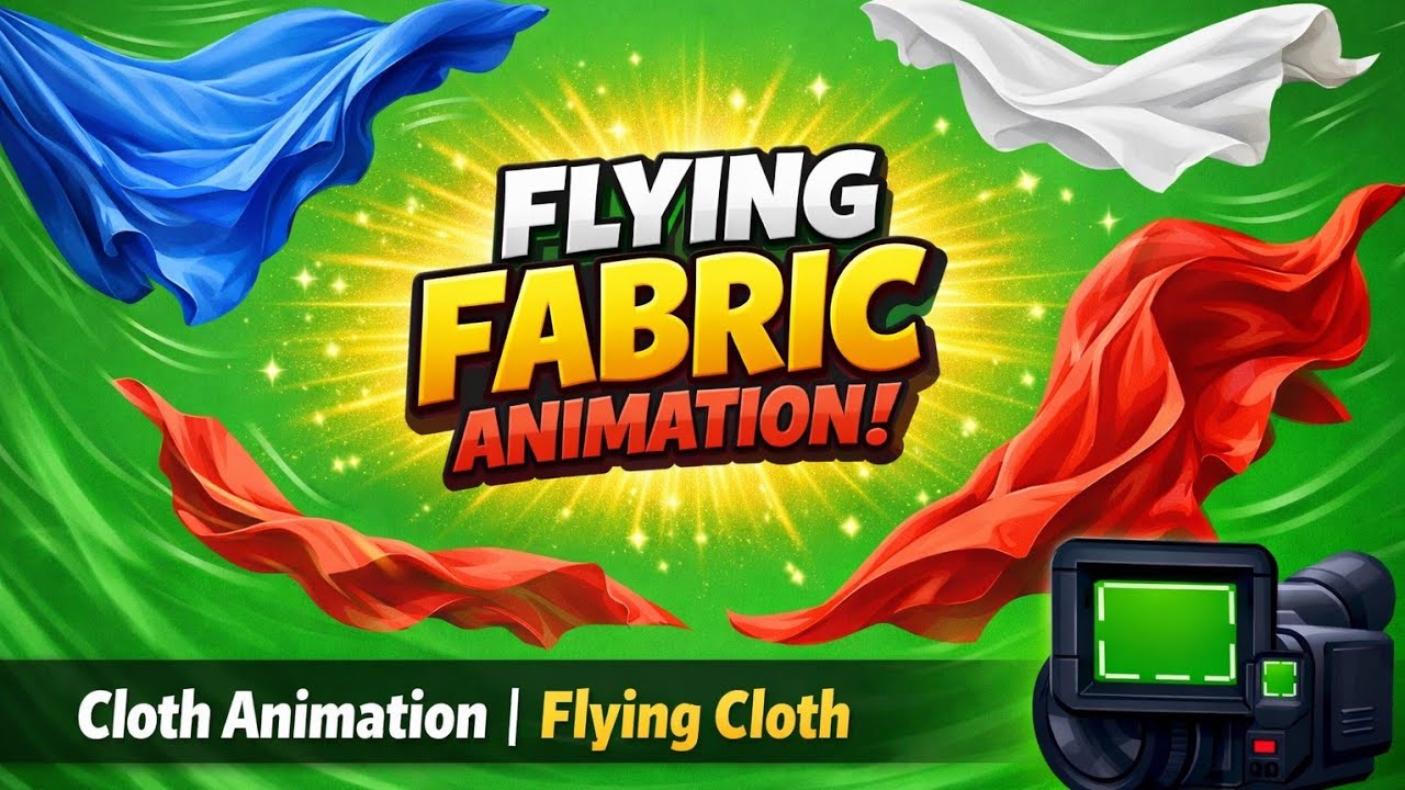 Fabric Animation |Flying Fabric Animation | :Cloth Animation |Flying Cloth