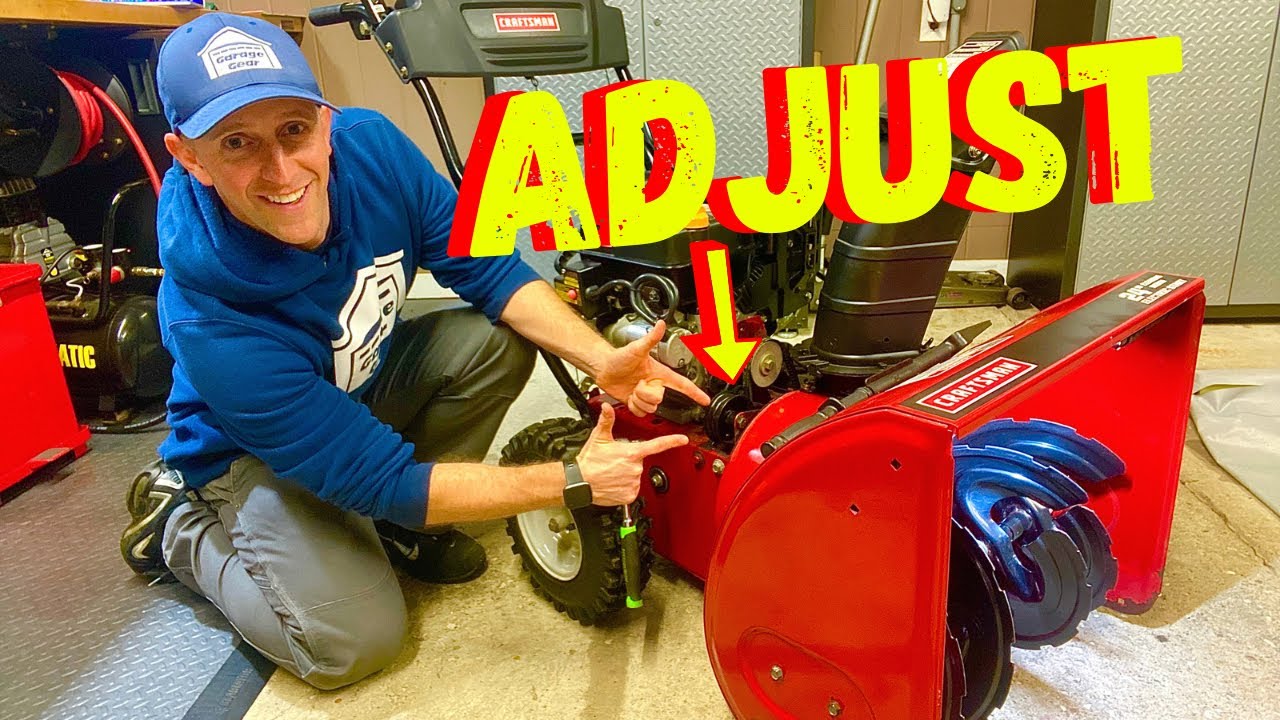 КАК НАТЯНУТЬ РЕМЕНЬ ШНЕКА НА СНЕГОУБОРОЧНОЙ МАШИНЕ CRAFTSMAN MTD ИЛИ CUB CADET, ЧТОБЫ СНЕГОУБОРОЧ...