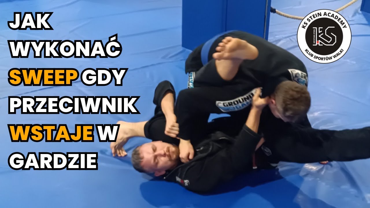 Jak wykonać sweep gdy przeciwnik wstaje w gardzie // KS Stein Academy - Brasilian jiu-jitsu