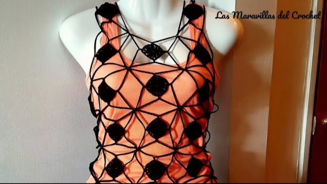 BLUSA EN CROCHET(ganchillo) primavera verano #LasMaravillasdelCrochet