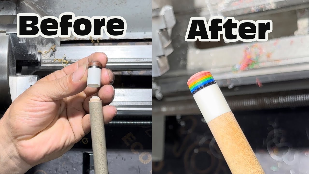 Replacing a broken fiber ferrule installing a clear tip on a pool cue