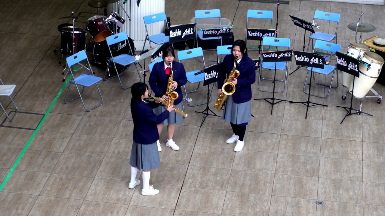 「ガラスの香り(Scent of Glass)」福田洋介＜埼玉県八潮市立八潮中学校吹奏楽部(サックス3重奏)@埼玉県八潮市＞[2024-03-23]