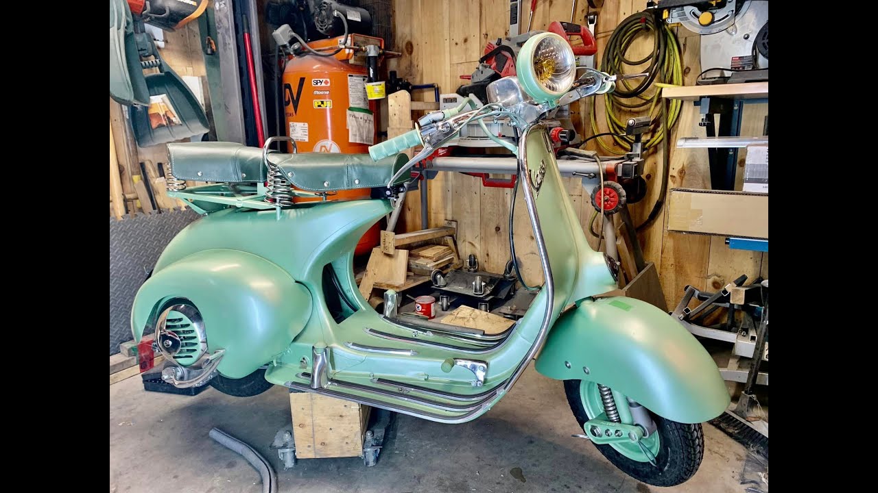 Vespa 1951 acma 1er demarrage . 30 sept 2023