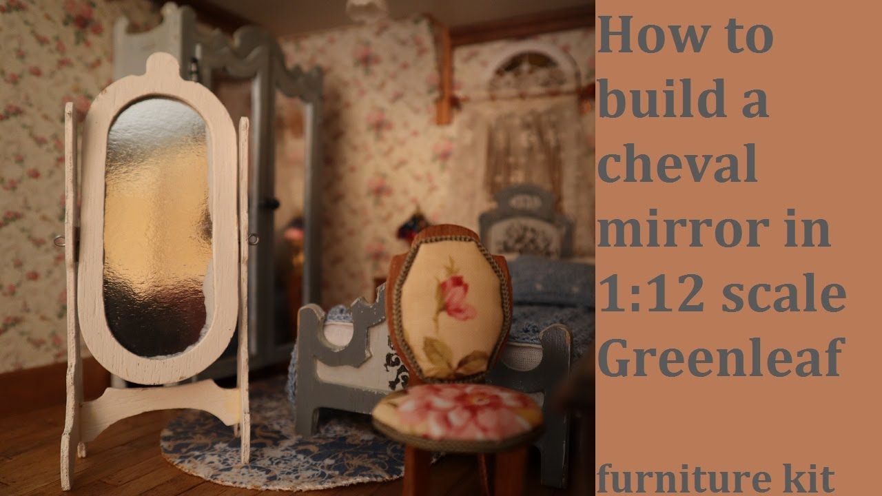 Cheval Mirror in Miniature DIY for dollhouse