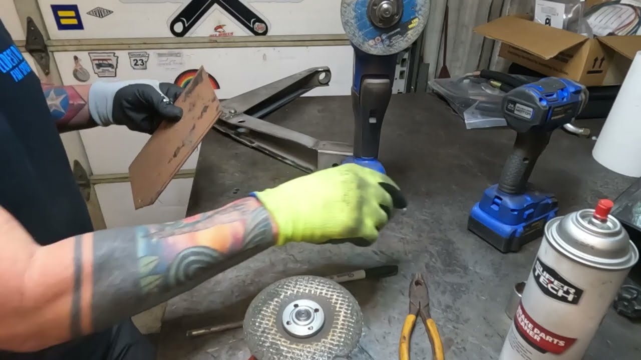 1984 Bertone X 1/9, Boxing the rear suspension, (welding in plates)