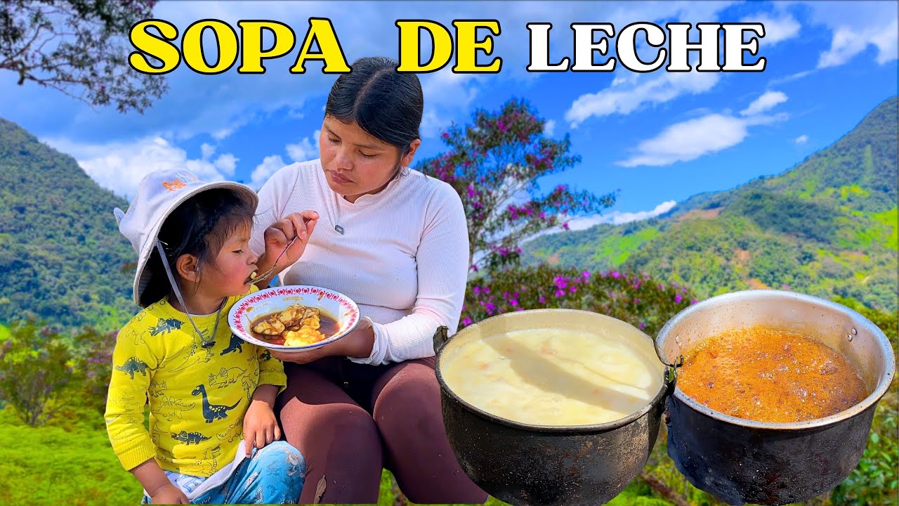 Nos guiamos a pasar todo el día en las vacas y preparamos esta sopita para el almuerzo Nathalia