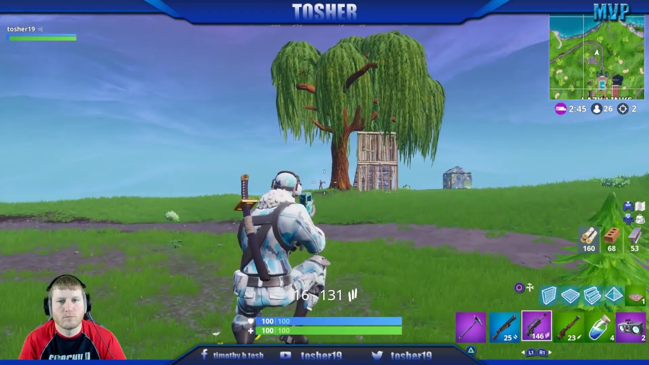 Tosher.0 playing Fortnite Ninja Style