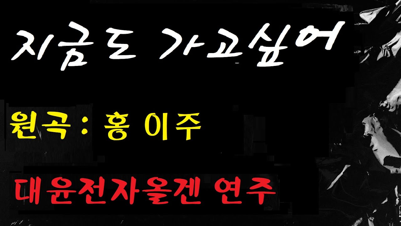 지금도 가고싶어 ㅡ 대윤전자올겐 연주 원곡 홍이주