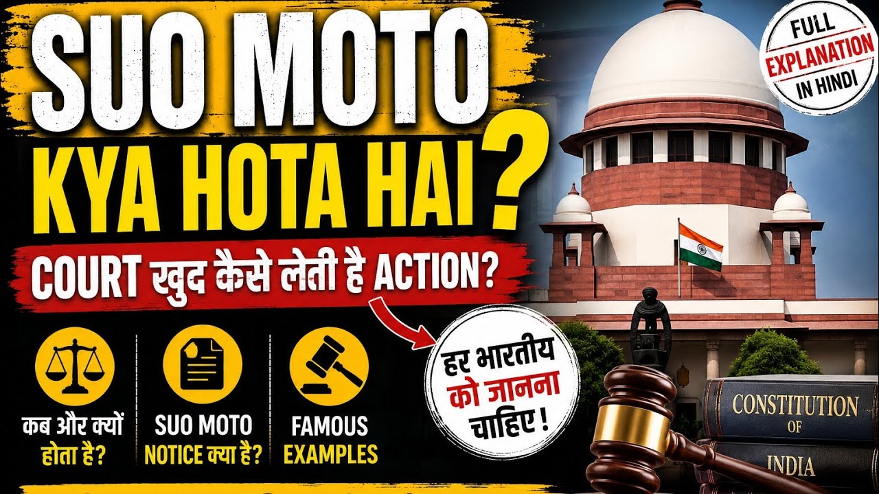 बिना शिकायत Court कैसे करता है कार्रवाई? | Suo Moto Explained //Suo moto kia hai?#active_sir_ji 