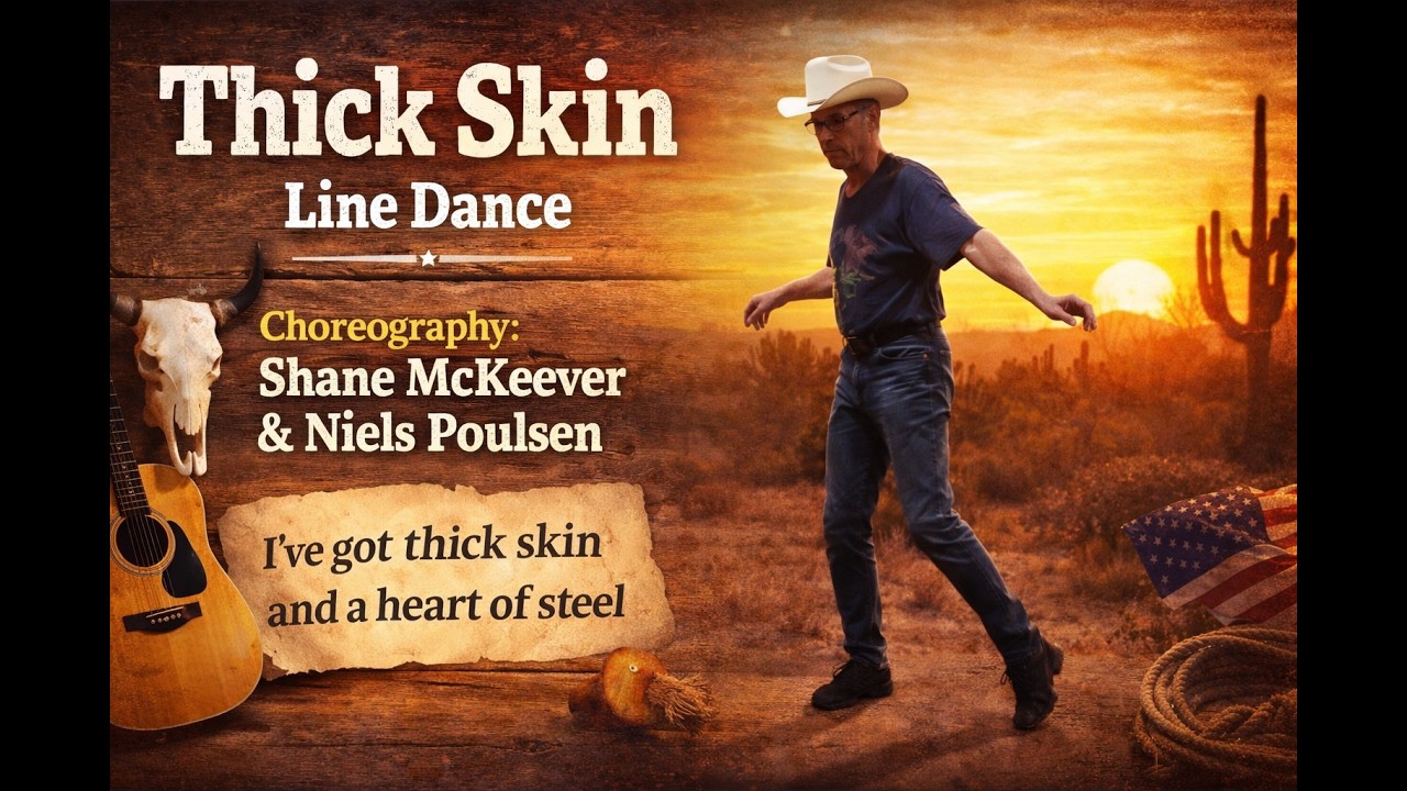 Thick Skin Line Dance with Song Subtitles