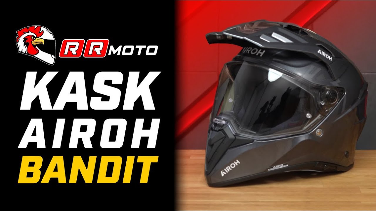 AIROH BANDIT - kask ADV, czyli z daszkiem, kt&oacute;ry można odpiąć
