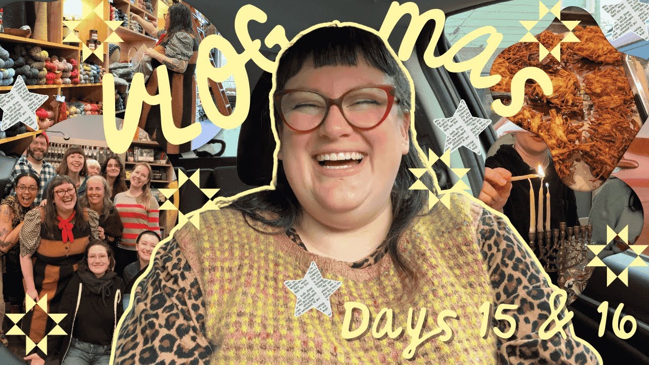 Knitting Vlogmas 2025 ✨ Day 15 & 16: Cookie Party & Hanukkah Party ✨ Cozy Vlog