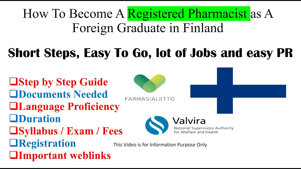 How to Become a Registered Pharmacist in Finland as a Foreign Pharmacy Graduate
