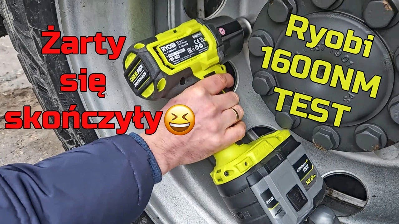 Klucz Udarowy 1600NM Ryobi HP RIWH18X - TEST