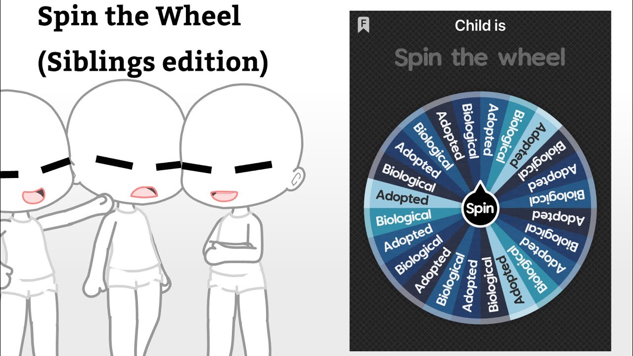 Spin The Wheel (Siblings Edition) | read desc | By 🌙Gacha Midnight🌙