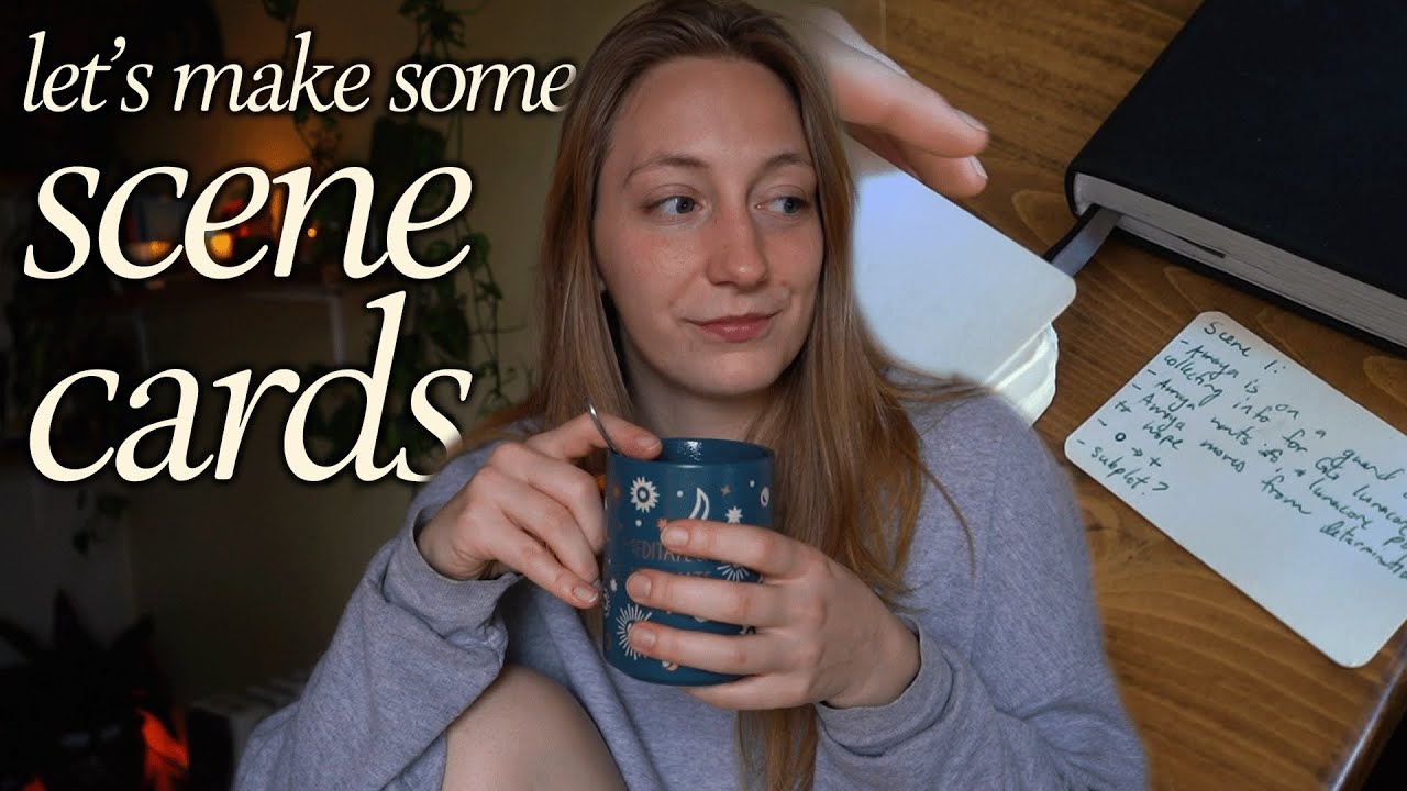 how to write scene cards & my scene analysis process | writing vlog