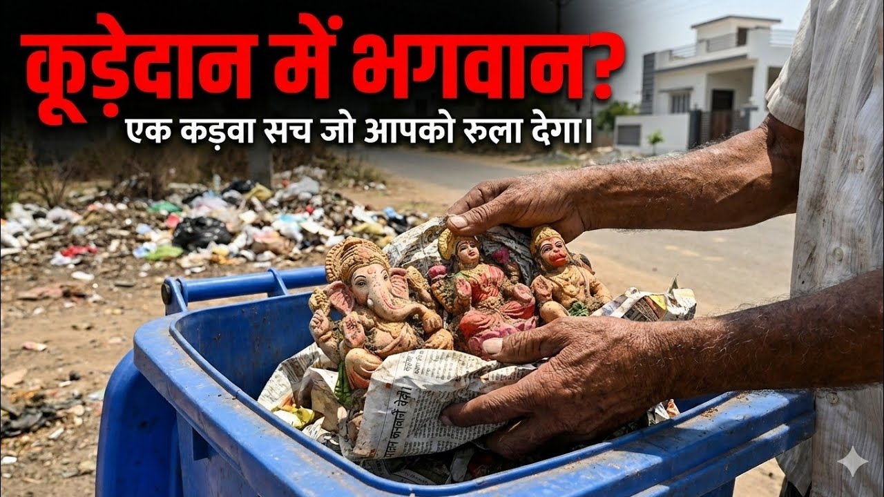 कूड़ेदान में भगवान: आस्था या अपमान? @Story_time31 