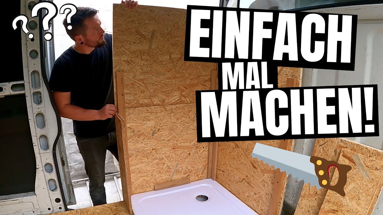 Wie baut man am GÜNSTIGSTEN eine Dusche in seinen Camper? | Stealth Camper Projekt