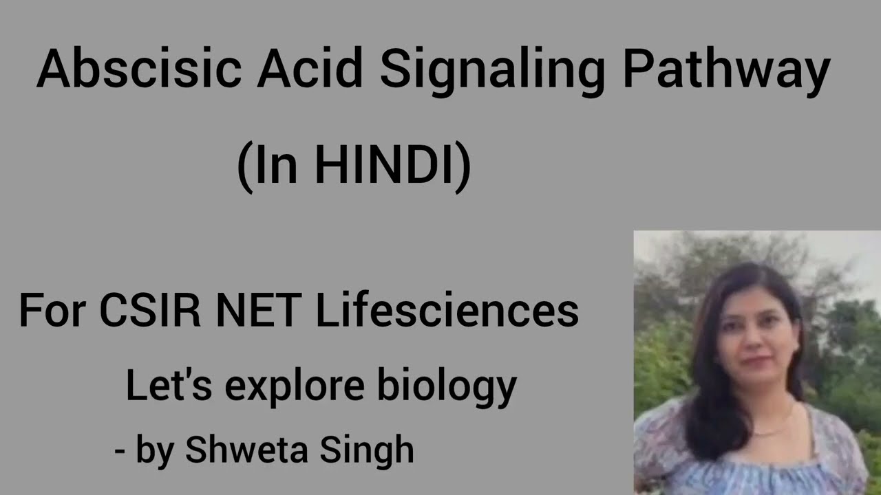 Abscisic Acid Signaling Pathway. (In HINDI). For CSIR NET Lifesciences.