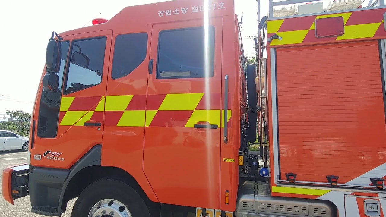 소방차(구조공작차) 틸팅, 아웃트리거, 크레인 조작방법