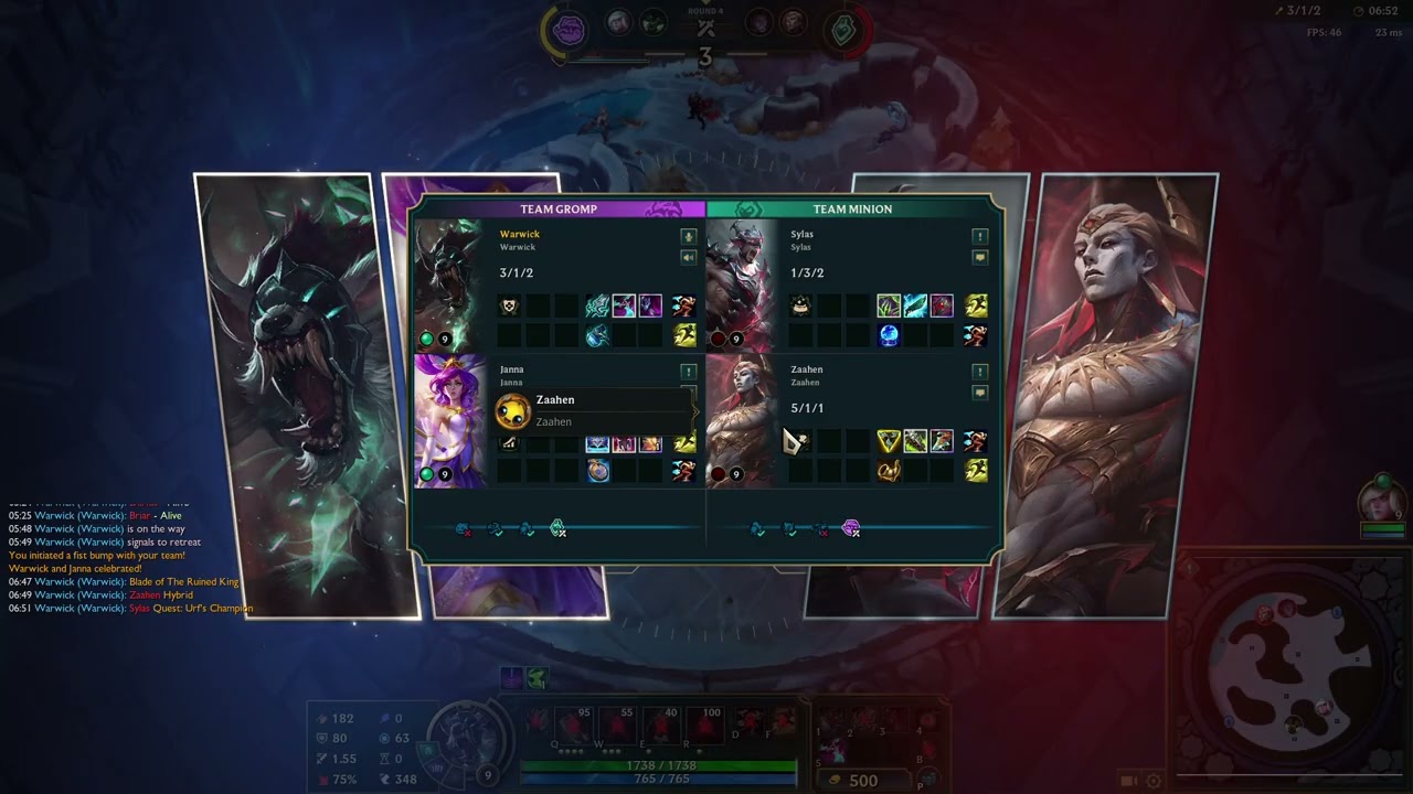 LoL Arena 3rd place Warwick+Janna
