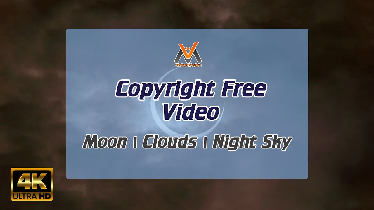 Mesmerizing Night Sky | Partially Hidden Moon with Moving Clouds | Free Stock Footage