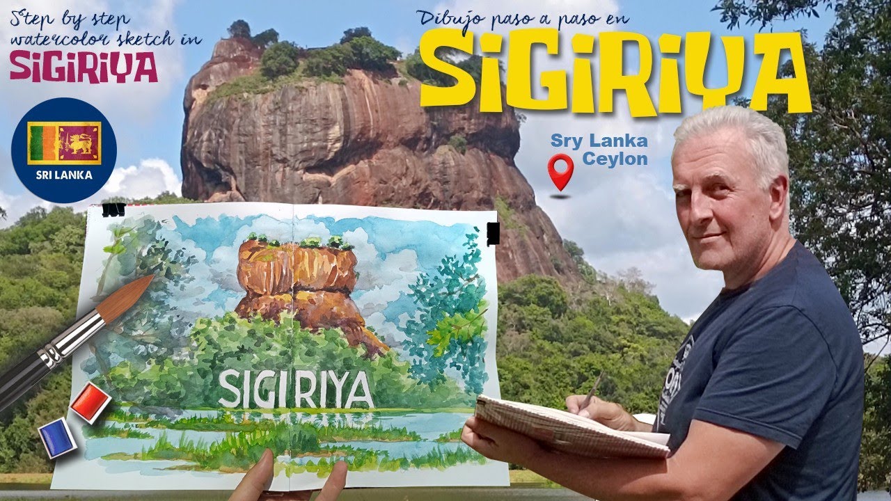 Dibujando en Sigiriya (Sri Lanka). Sketching in Ceylon.