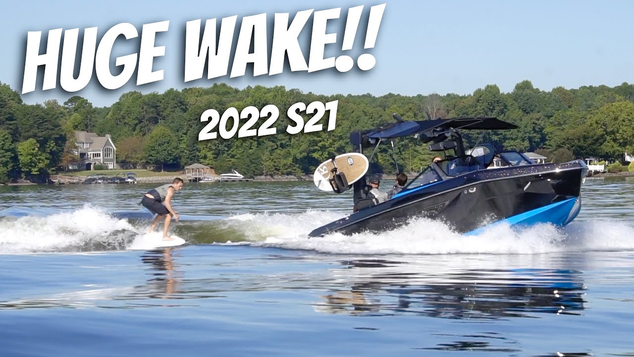 Wake Surfing Behind The 2022 Super Air Nautique S21!