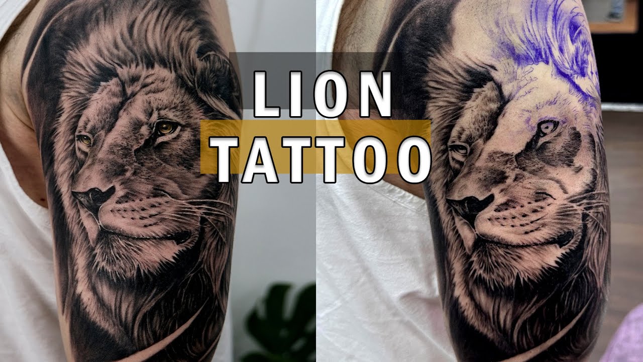 Lion Tattoo Time Lapse – Gerçekçi Aslan Dövmesi Yapım Aşamaları