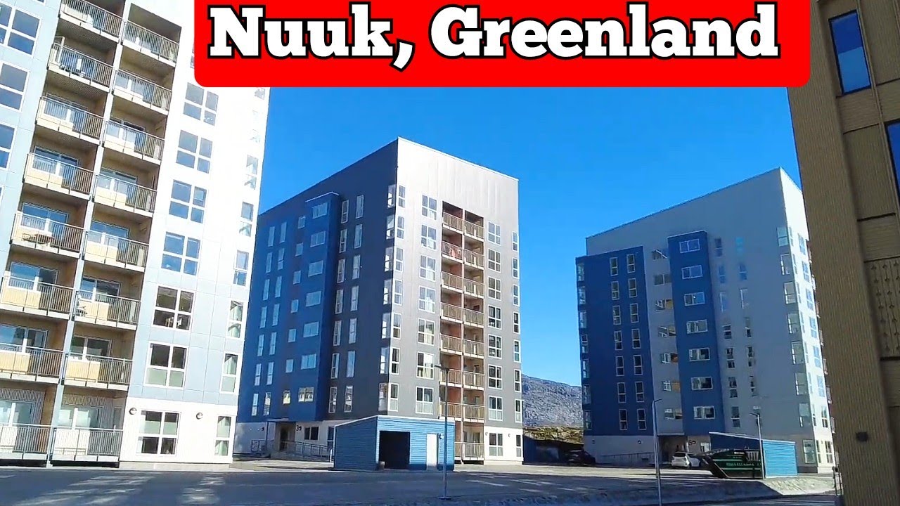 Walking in Nuuk, Greenland | Apartment building on Svend Jungep Aqq to the  city center to the shore