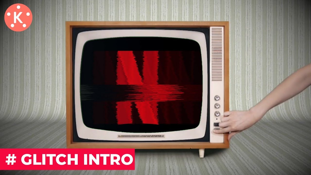 tv glitch animation in kinemaster