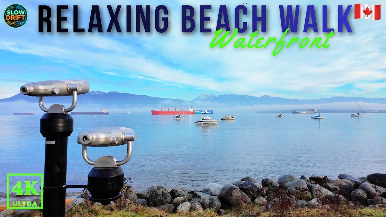 Relaxing Beach Walk 🌊 Peaceful Ocean Walk at Jericho Beach | Vancouver