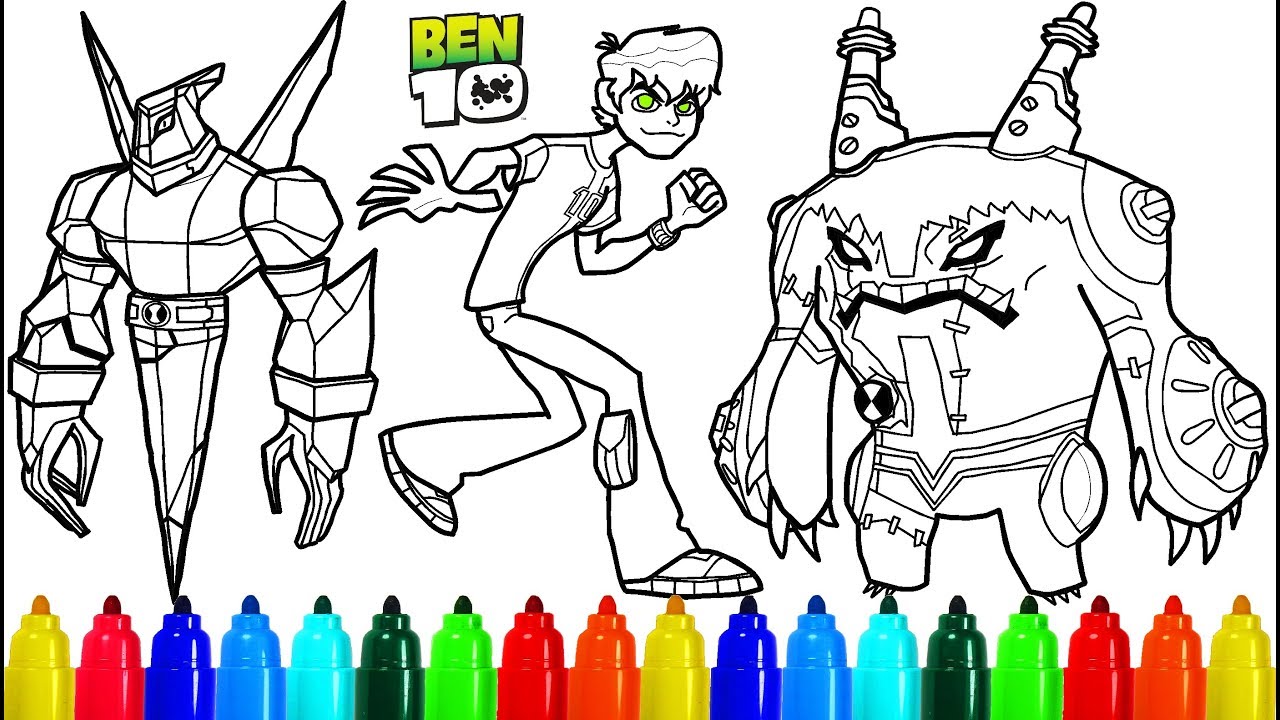 BEN 10 Coloring Pages # 8 | Colouring Pages for Kids With Colored Markers