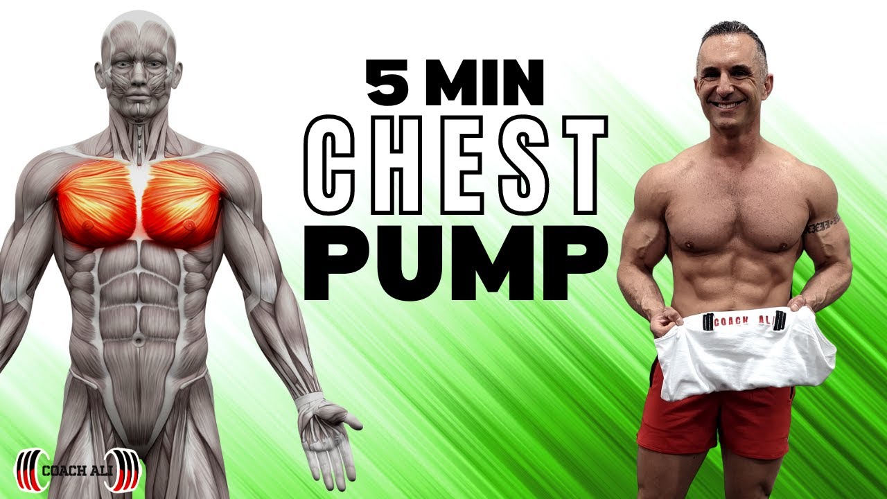 BIG PUMP 5 Minute Dumbbell Chest Workout.  Feel the burn chest workout with Coach Ali