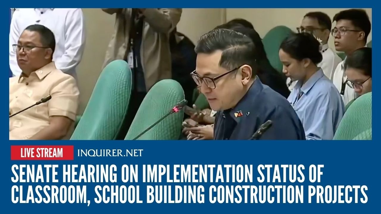 LIVE: Senate hearing on implementation status of classroom, school building construction projects